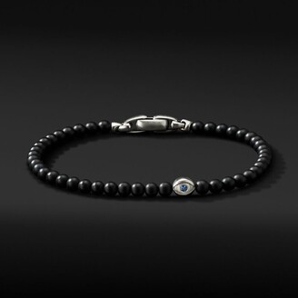 David Yurman Spiritual Beads Bracelet with Black Onyx and 18K Yellow Gold | Men's | Size M