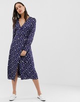 Thumbnail for your product : Glamorous Tall midi wrap dress in vintage floral satin