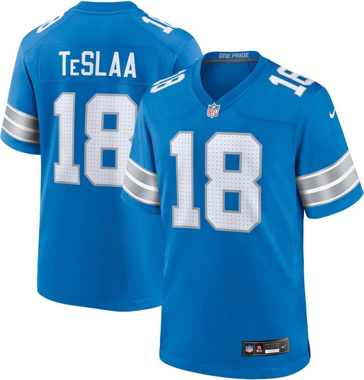 Nike Men's Isaac TeSlaa Blue Detroit Lions Game Player Jersey