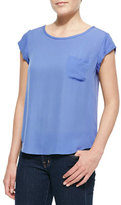 Thumbnail for your product : Joie Rancher Cap-Sleeve Silk Blouse