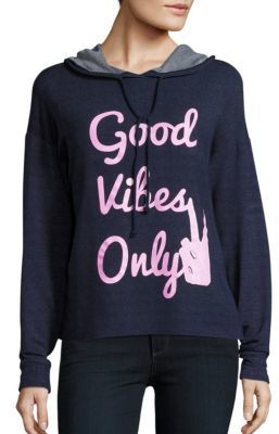 Honey Punch Good Vibes Only Long Sleeve Hoodie