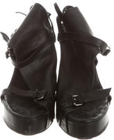 Thumbnail for your product : Ann Demeulemeester Leather Platform Wedges