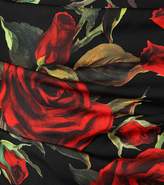 Thumbnail for your product : Dolce & Gabbana Rose-printed stretch silk minidress