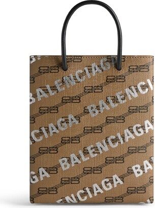 Balenciaga Large Shopping Bag Bb Monogram Coated Canvas And
