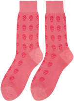 Thumbnail for your product : Alexander McQueen Pink Short Skull Socks
