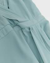 Thumbnail for your product : TFNC bridesmaid exclusive cami wrap maxi dress with fishtail in sage