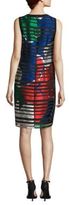 Thumbnail for your product : BOSS Danyna Floral Silk Blend Striped Sheath Dress