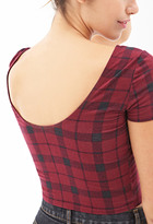 Thumbnail for your product : Forever 21 Tartan Plaid Crop Top