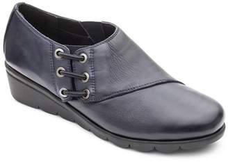 Padders - Navy Leather 'Birch' Mid Heel Wide Fit Shoes