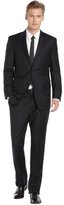 Thumbnail for your product : Hickey Freeman navy and silver pinstripe 2-button wool suit with pleated pants