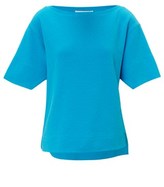 Thumbnail for your product : Cédric Charlier Blue Puckered Cotton Top