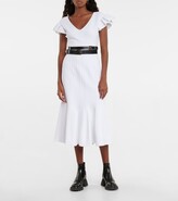 Thumbnail for your product : Alexander McQueen Ruffle-trimmed midi dress