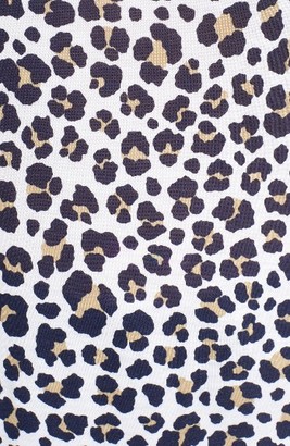 MICHAEL Michael Kors Petite Women's Lenus Leopard Print Cold Shoulder Top