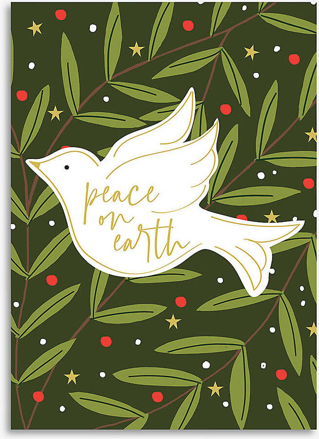 Peace On Earth Christmas card 12.3cm x 8.8cm ShopStyle Seasonal Decor
