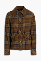Thumbnail for your product : Marc Jacobs Buckle-detailed checked cotton-twill shirt