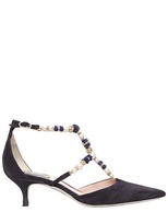 Thumbnail for your product : Rene Caovilla 50mm Embellished Suede Sandals