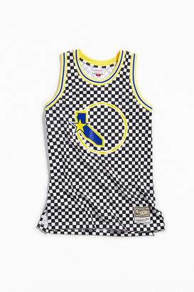 Mitchell & Ness Golden State Warriors Checkered Swingman Basketball Jersey
