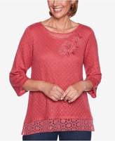 Thumbnail for your product : Alfred Dunner News Flash Lace & Appliqué Tunic Top