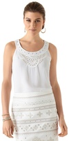 Thumbnail for your product : White House Black Market Embroidered Bead-Neck Shell
