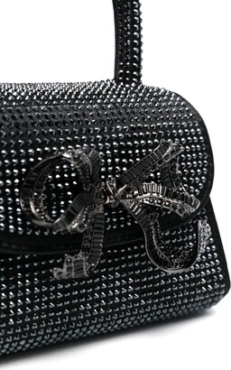 ショルダーバッグ・ポシェット Self-Portrait Black Rhinestone Mini Bow BagRS24-322-B-OS Self-Portrait Black Rhinestone Micro Bow Bag - ShopStyle