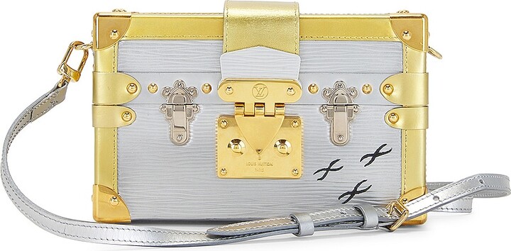 Louis Vuitton Petite Malle Shoulder Bag in Metallic Silver