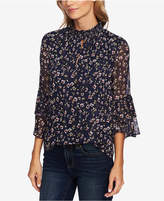 Thumbnail for your product : CeCe Printed Ruffle-Sleeve Blouse