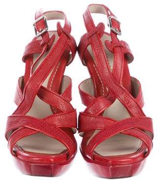 CNC Costume National Leather Multistrap Sandals