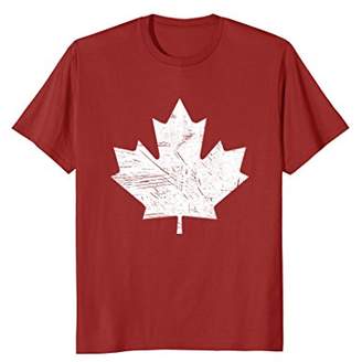 Canada Maple Leaf Distressed Vintage Look T Shirt 150