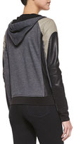 Thumbnail for your product : Blank Faux-Leather Combo Zip Jacket