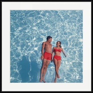 Getty Images Gallery Photography Tom Kelley - Jumping in Swimming Pool - 25"L X 25"W - Black