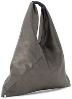 Thumbnail for your product : MM6 MAISON MARGIELA Japanese Shopper In Black And Gold Scuba Fabric