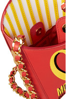 Thumbnail for your product : Moschino Embroidered leather shoulder bag