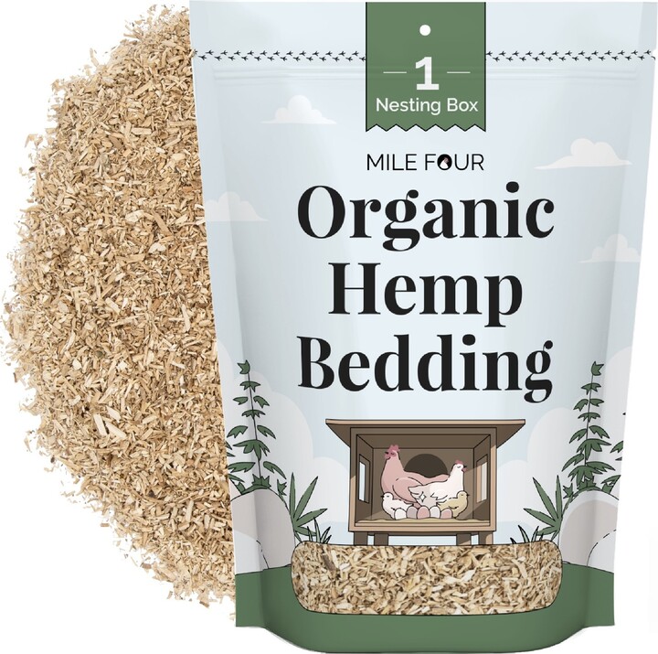 Mile Four Organic Coop & Nesting Box Hemp Chicken Bedding, 1-lb bag