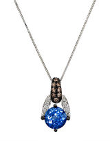 Thumbnail for your product : LeVian 14Kt White Gold Topaz and Diamond Pendant Necklace