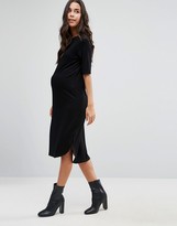 Thumbnail for your product : ASOS Maternity TALL Curved Hem Dress with Half Sleeve