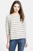 Thumbnail for your product : Lucky Brand Textured Stripe Raglan Sleeve Top