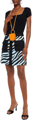 VIVETTA Zebra-print Stretch-crepe Mini Skirt