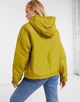 Thumbnail for your product : Monki Anouk recycled padded anorak in olive