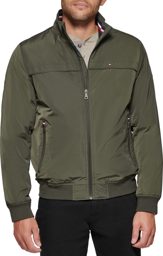 Tommy Hilfiger Reversible Quilt Bomber Jacket in Green for Men