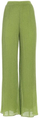M Missoni Lame Knitted Pants In Green