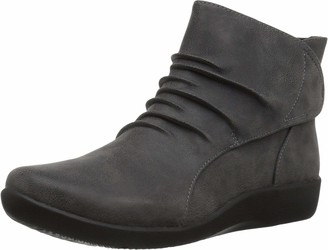 clarks gray ankle boots