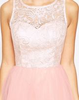 Thumbnail for your product : Chi Chi London Applique Bust Midi Debutante Prom Dress With Tulle Skirt