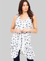 Thumbnail for your product : M&Co Izabel London Printed Tie Front Tunic