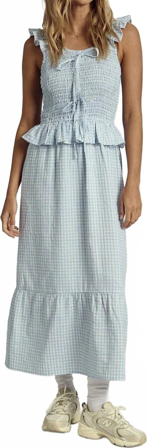 NATIVE YOUTH Mabel Midi Dress In Blue