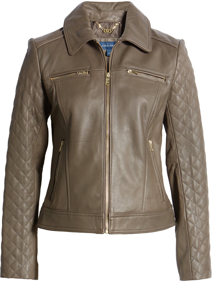 Womens Quilted Leather Jacket | Shop the world's largest collection of  fashion | ShopStyle
