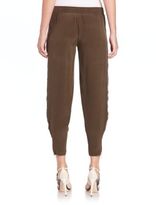 Thumbnail for your product : Haute Hippie Champ Embellished Silk Tuxedo Pants