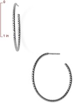 Thumbnail for your product : Argentovivo Textured Hoop Earrings
