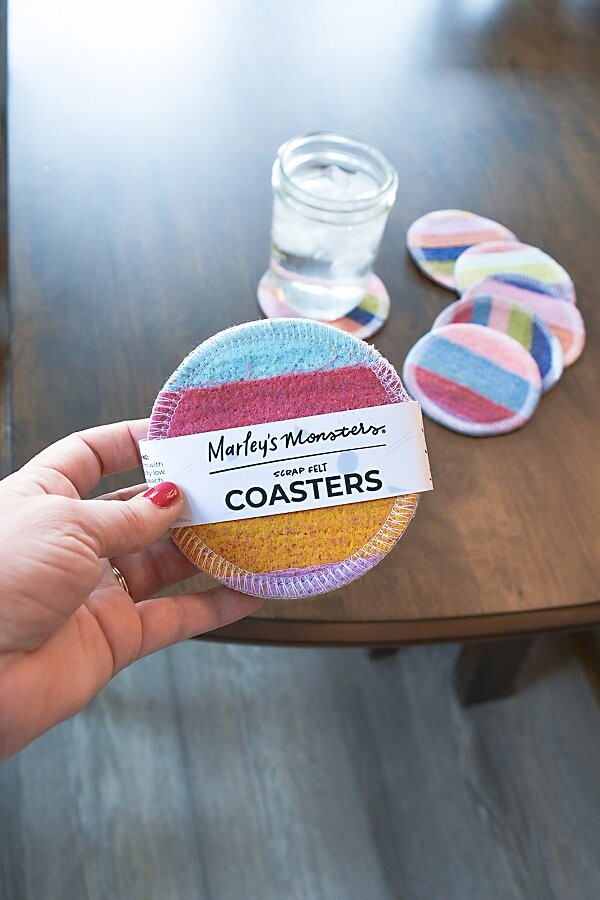 Marley's Monsters Scrap Felt Coasters: 6-Pack