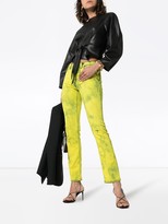 Thumbnail for your product : Versace Acid Wash Logo Label Skinny Jeans