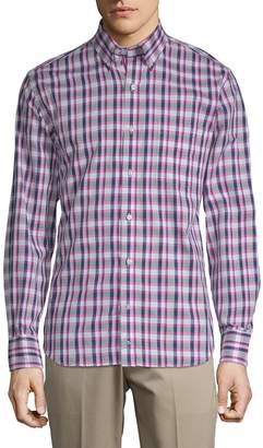 Tailorbyrd Men's Plaid Button-Down Shirt